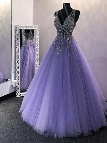lilac prom dresses\